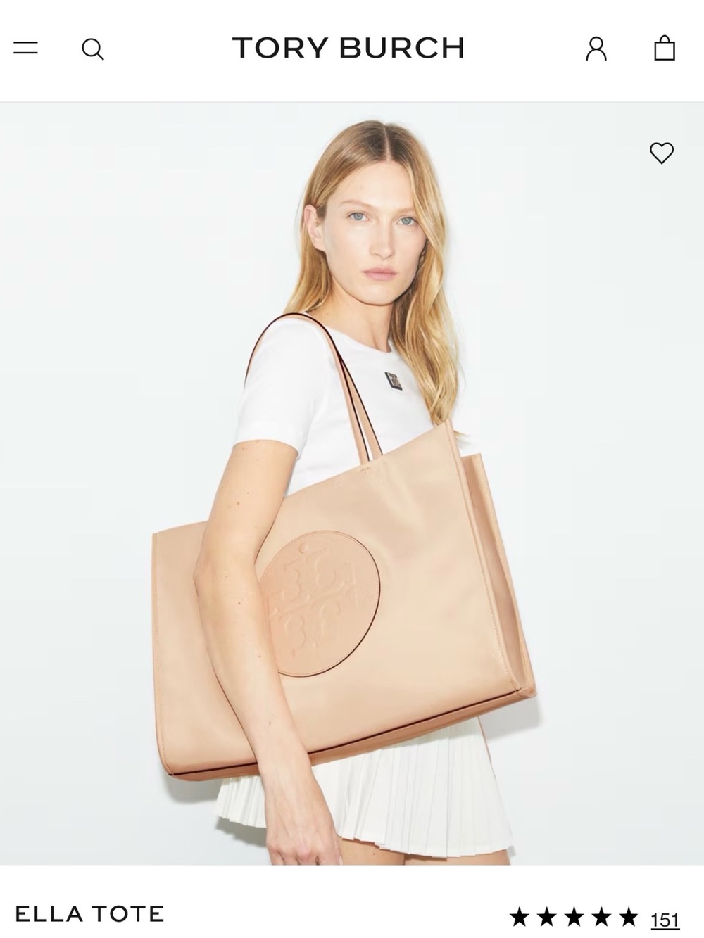Tory Burch Blush Nude Leather Tote